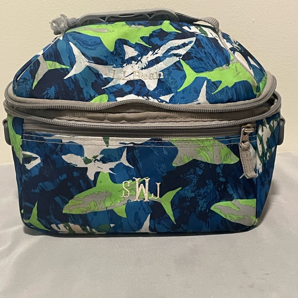 SJW Monogrammed LL Bean shark lunchbox